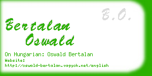 bertalan oswald business card